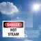 Signmission Hot Surface Sign, 5 in H x 7 in W, Vinyl Decal, Hot Steam OS-2PACK-DS-D-57-L-1844 - alternate 2